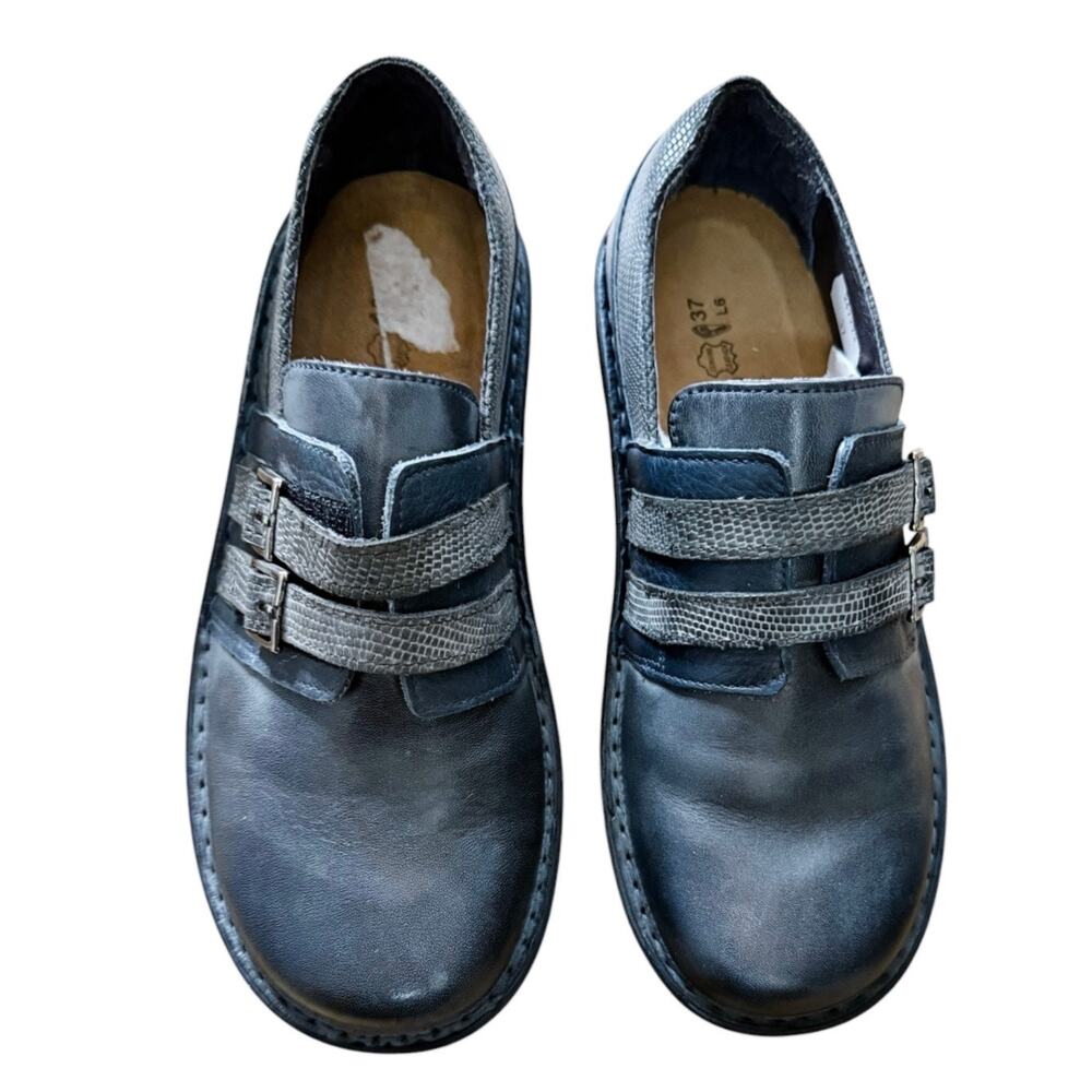 NAOT Celesta Shoes Contrasting Leathers Gray Blue Comfort Israel EU 37 US 6-6.5 - Picture 5 of 10